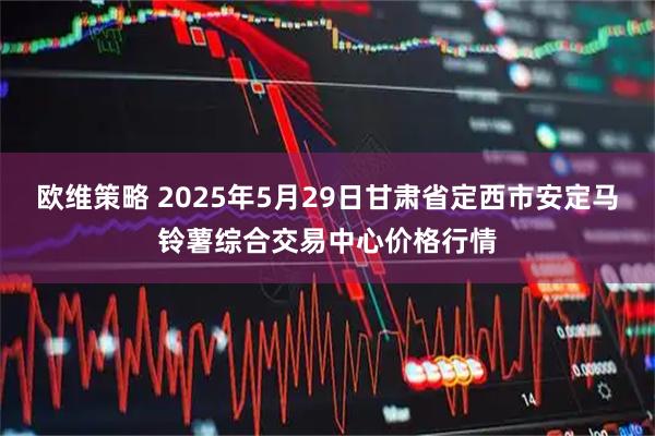 欧维策略 2025年5月29日甘肃省定西市安定马铃薯综合交易中心价格行情